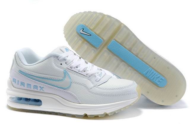 Womens Nike Air Max LTD Premium White Light Blue - Click Image to Close